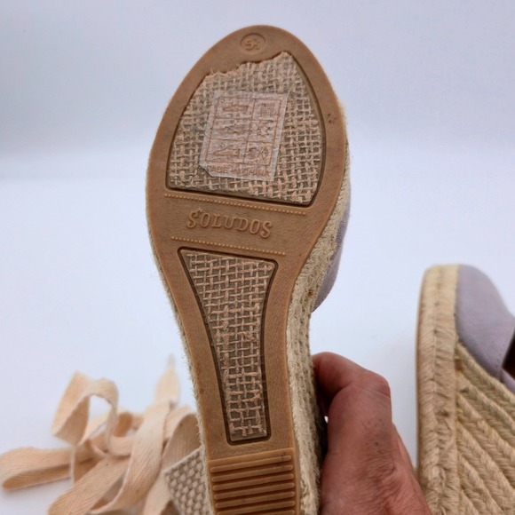 Soludos Espadrille Wedge Ankle Tie Up Sandals Shoes Women's - Picture 7 of 11